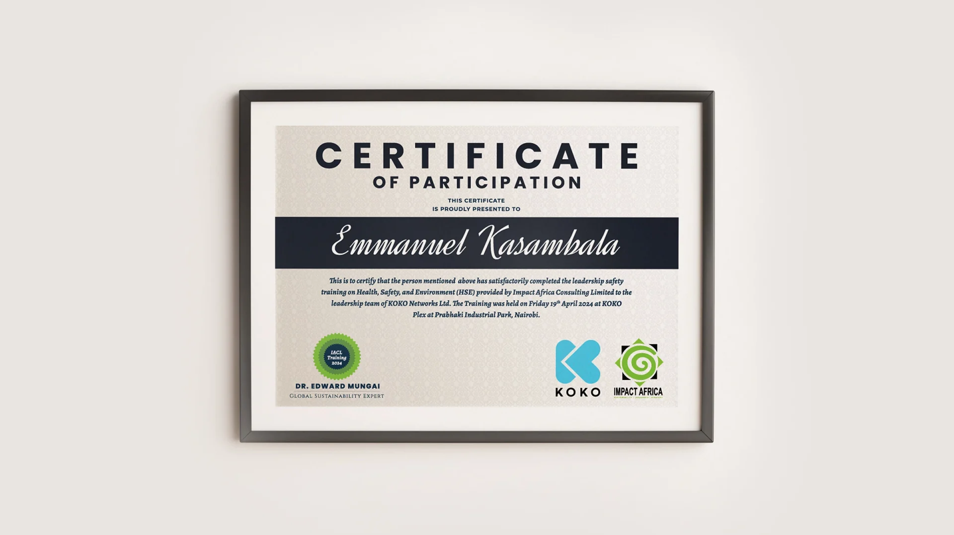 Koko Fuel Certificate